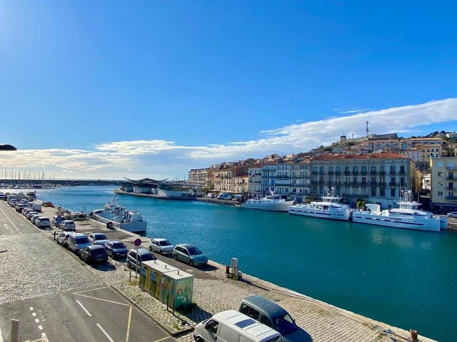 "Georgio" Grand Appartement Traversant Avec Vue Canal Et Parking Sete Luaran gambar